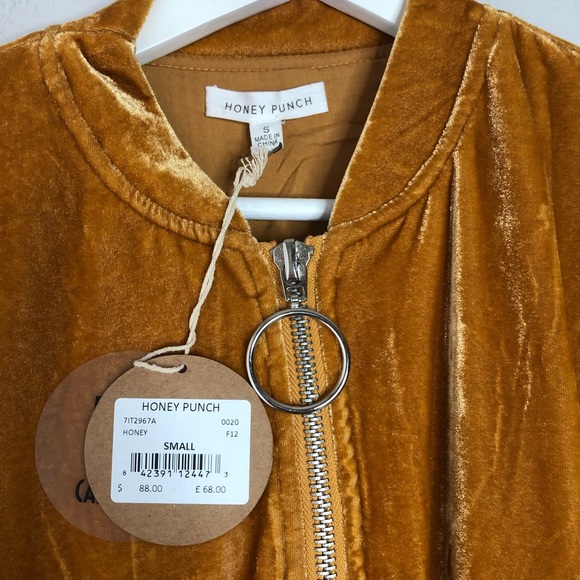 Honey Punch Velvet Bomber Jacket - Picture 7 of 7